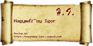 Hagymásy Igor névjegykártya